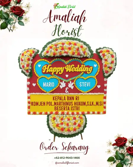 Papan Bunga Pernikahan Amaroossa Grande Bekasi